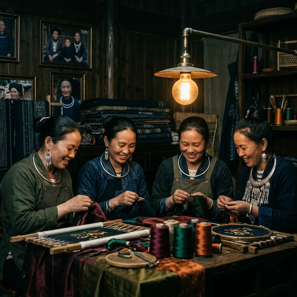 妇女刺绣